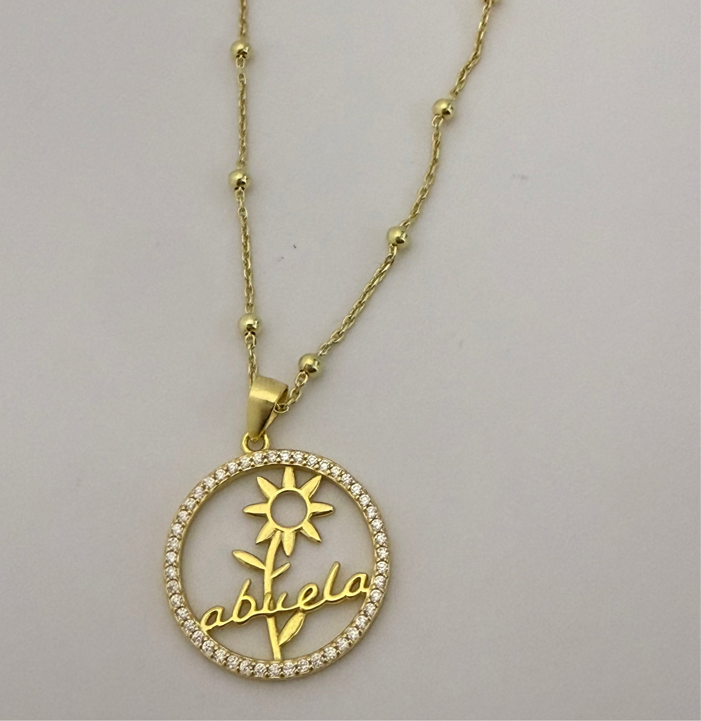 Colgante en plata con baño de oro