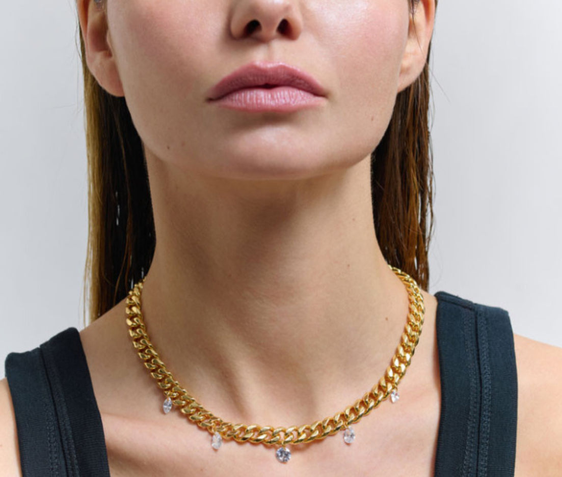 Collar Mujer Gaga Queen Oro