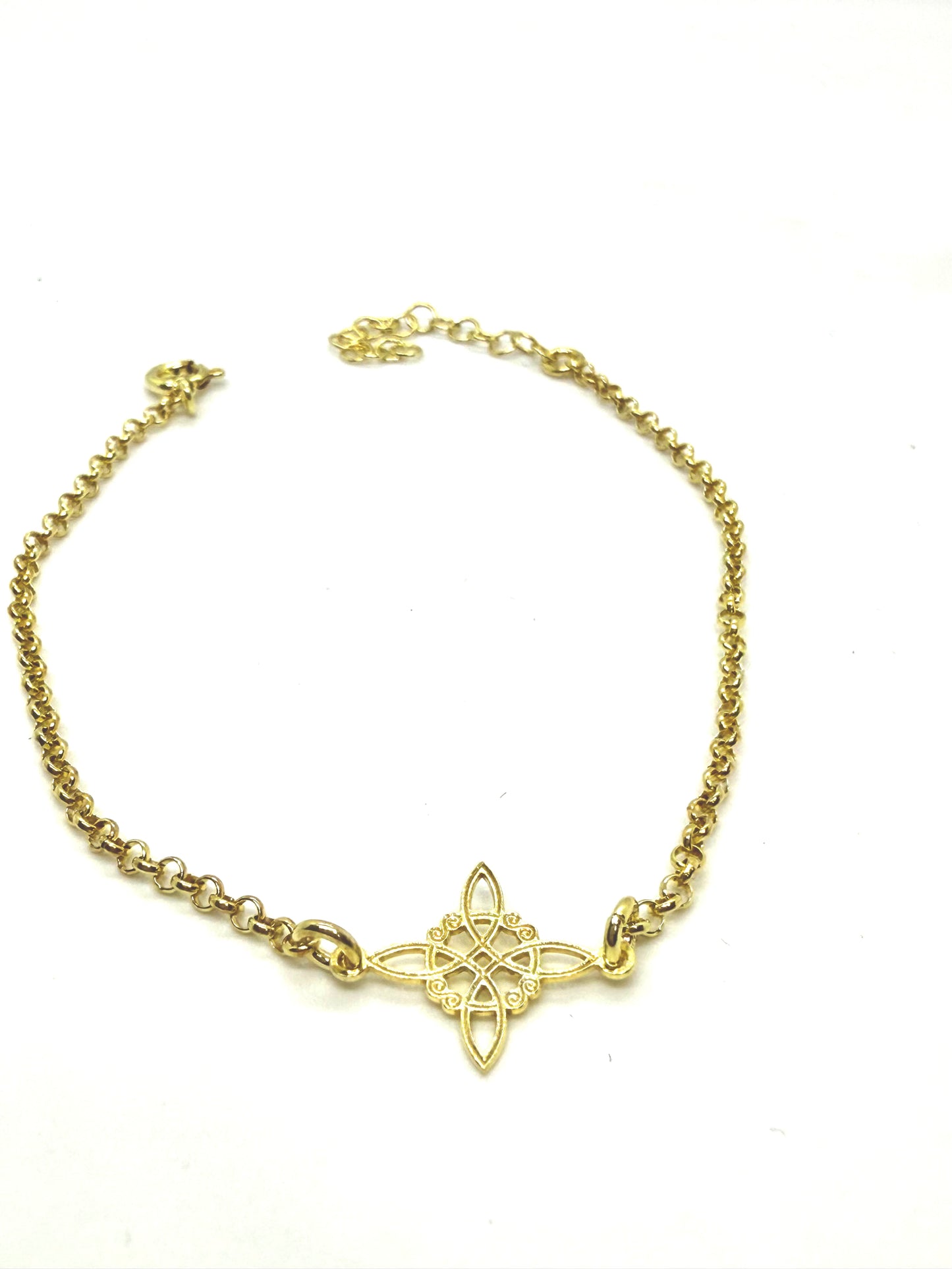 Pulsera chapada nudo de bruja