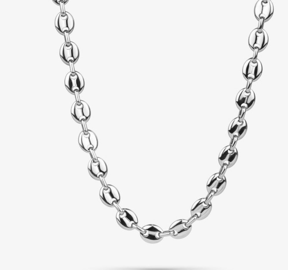 Collar Hombre Padlock Plata