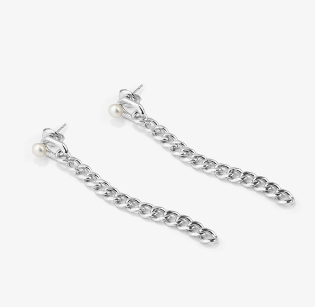 Pendientes Mujer Emily Chain Plata