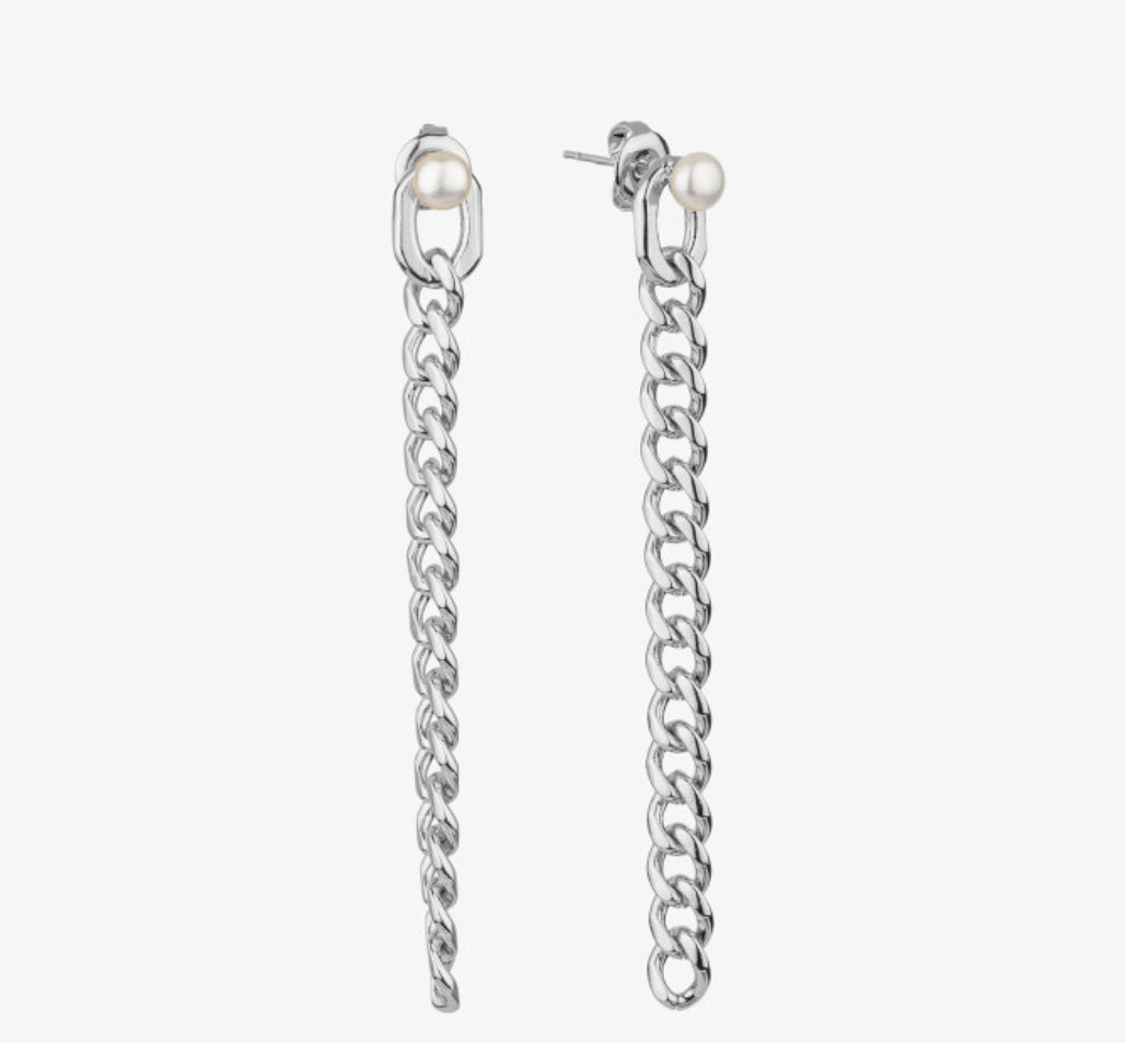 Pendientes Mujer Emily Chain Plata