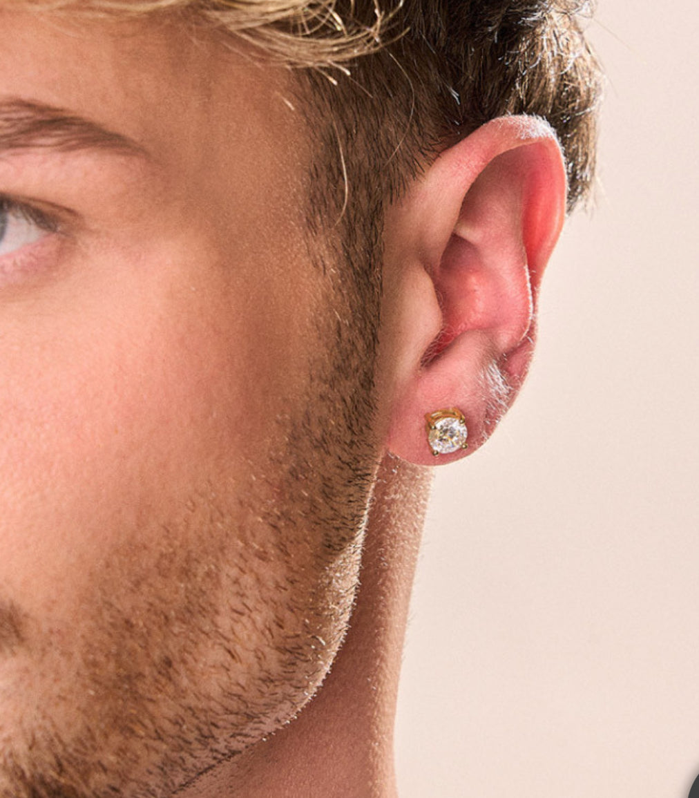 Pendientes Hombre Atlante Diamond Oro