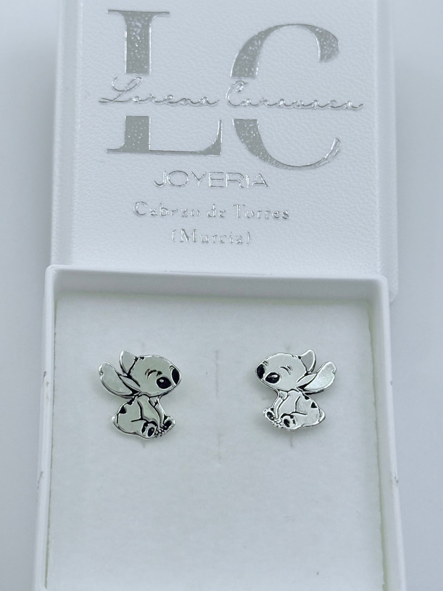 Pendientes plata muñeco stich