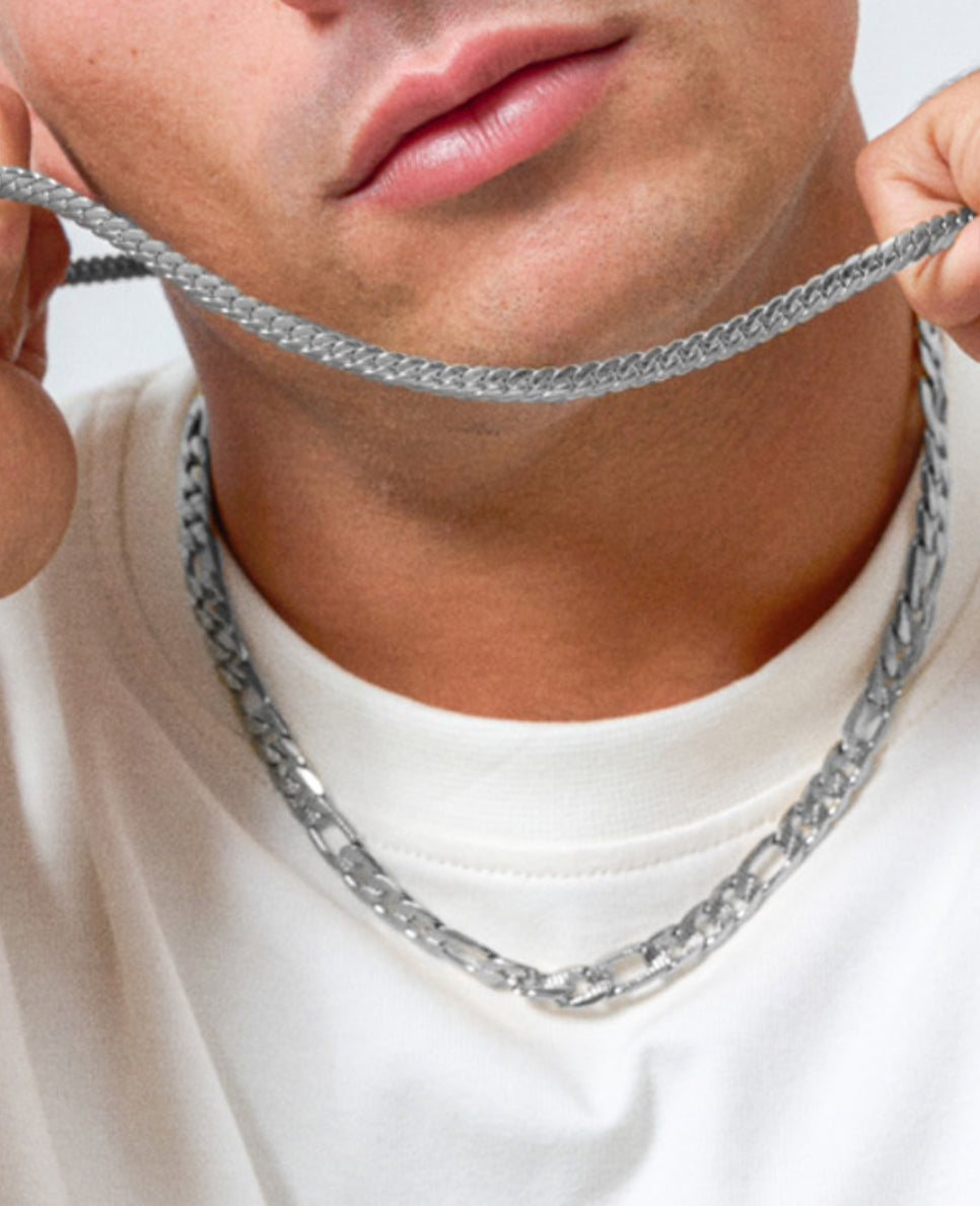 Collar Hombre Hunter Gray Obelisk Plata