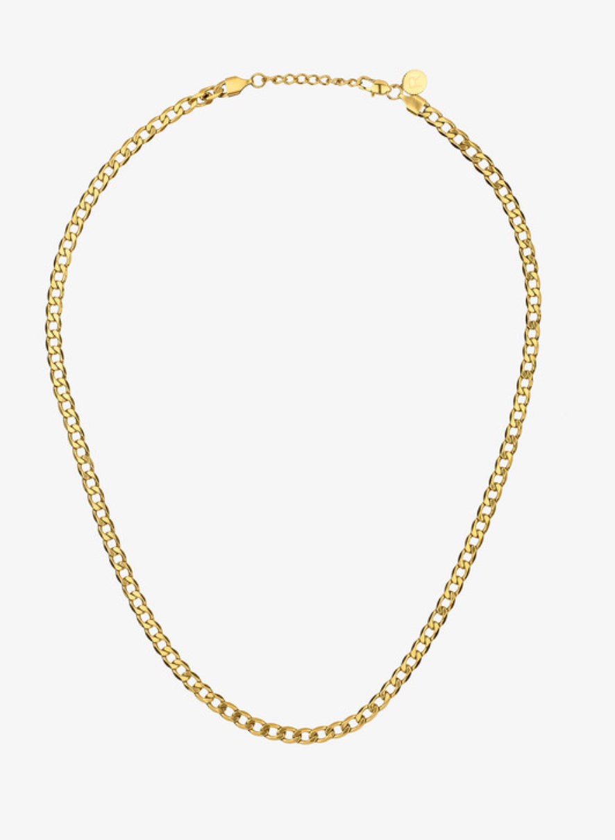 Collar Hombre Flat Padlock Oro