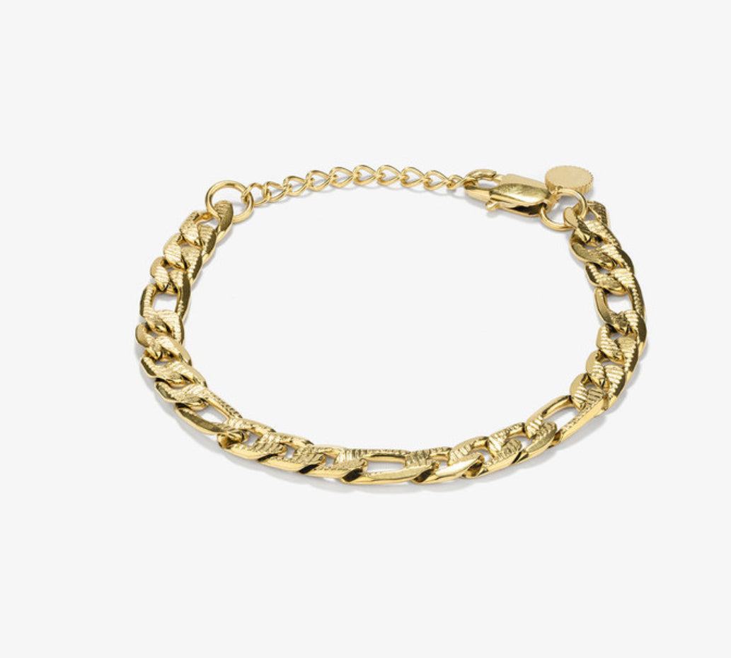 Brazalete Hombre Padlock Picada Oro
