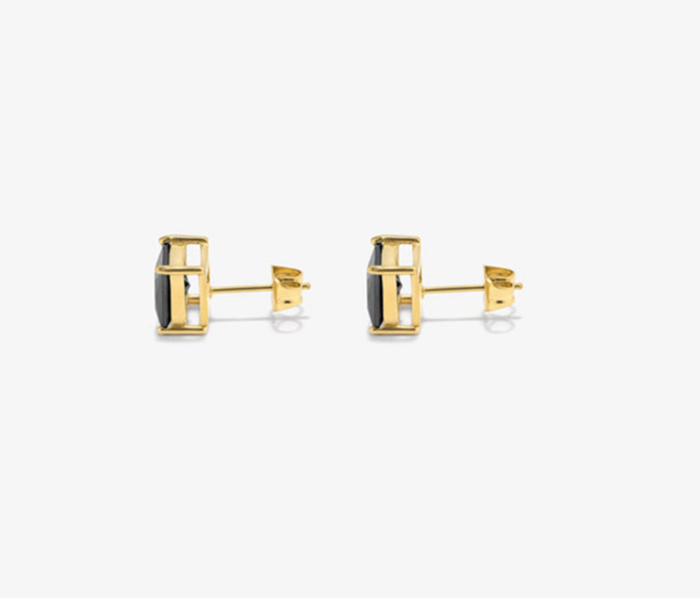 Pendientes Hombre Atlante Onyx Oro
