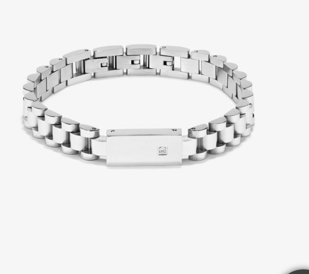 Brazalete Hombre Gourmette Plata