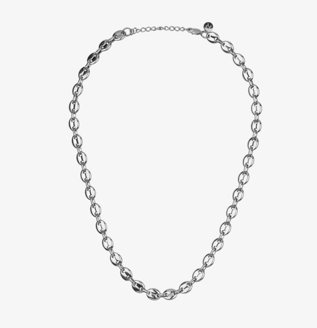 Collar Hombre Padlock Plata