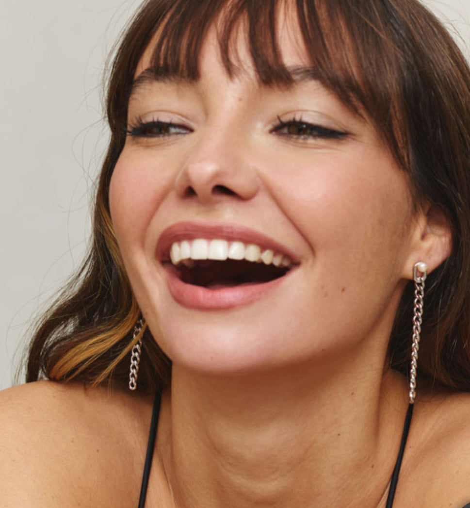 Pendientes Mujer Emily Chain Plata