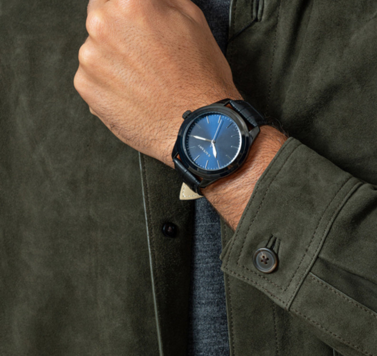 Reloj Hombre Harry Azul/Negro