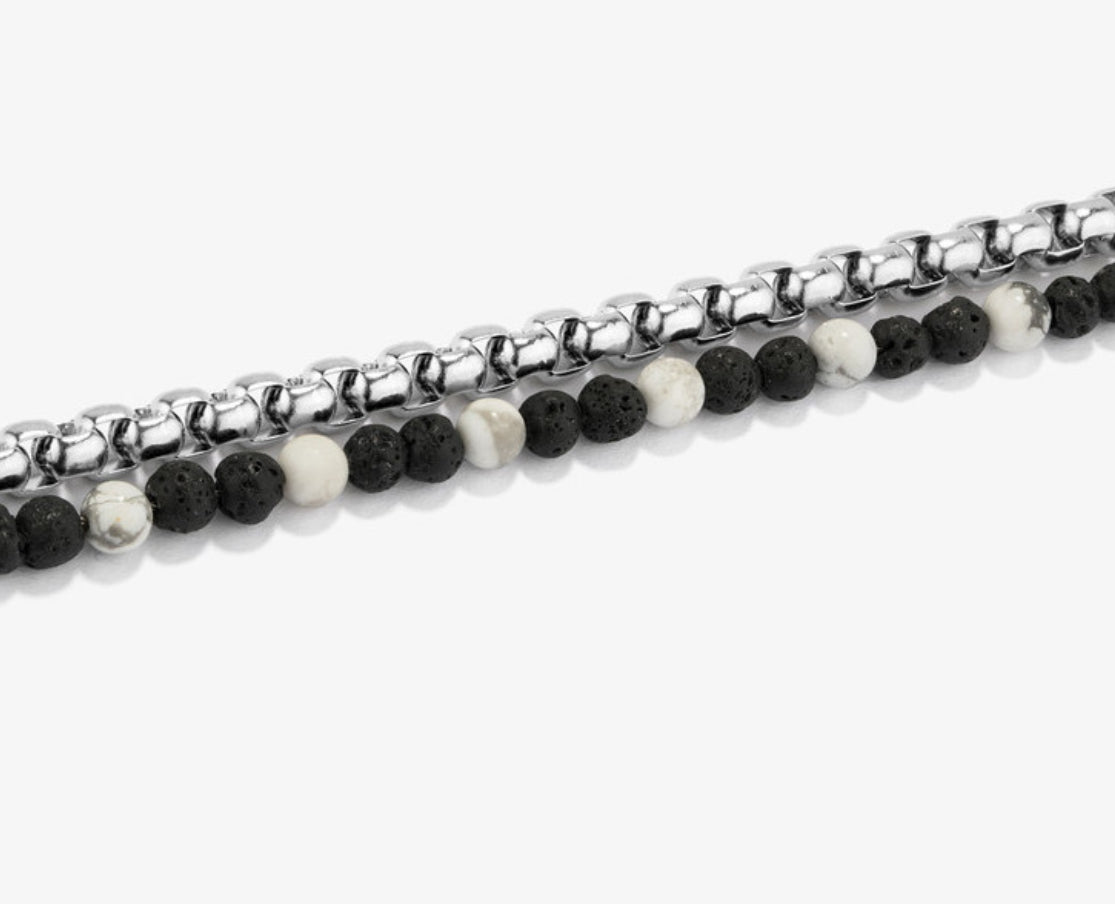 Pulsera Hombre Bali Beads Plata
