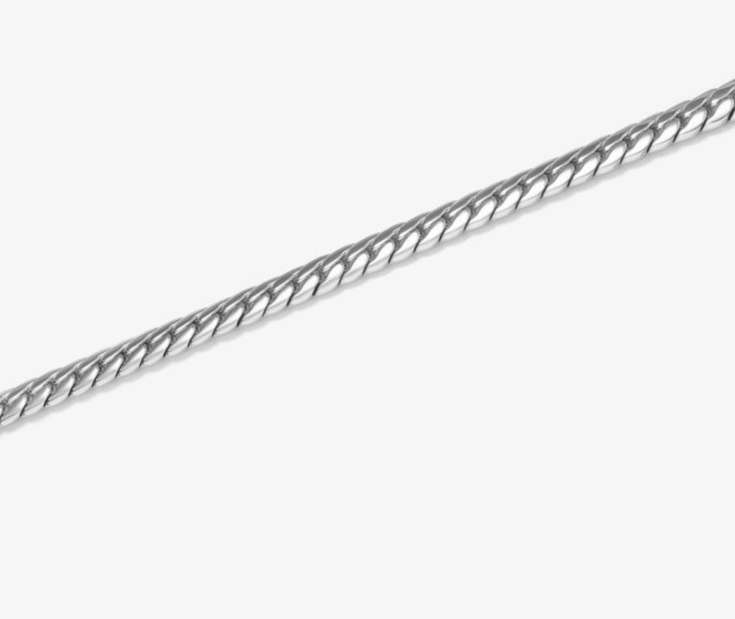 Brazalete Hombre Flat Padlock Plata