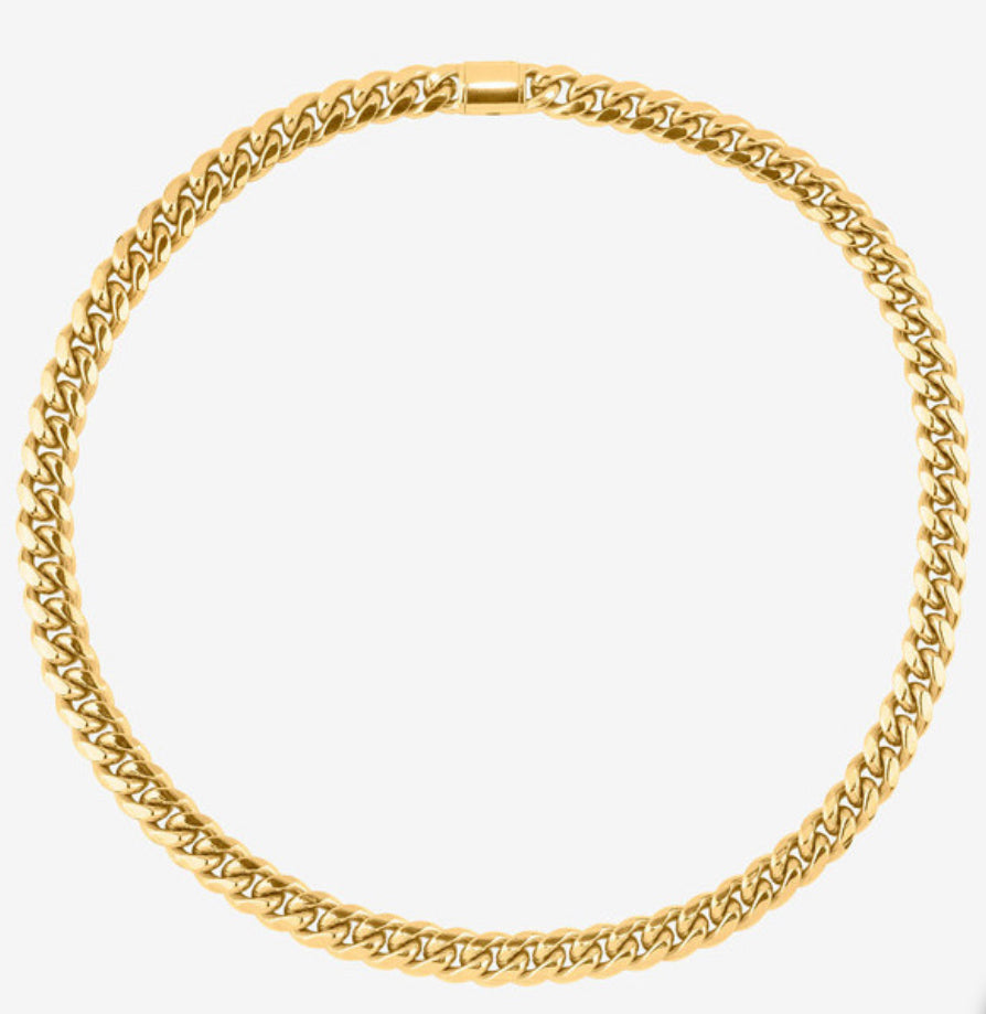 Collar Hombre Musculitos Eslabón en Oro