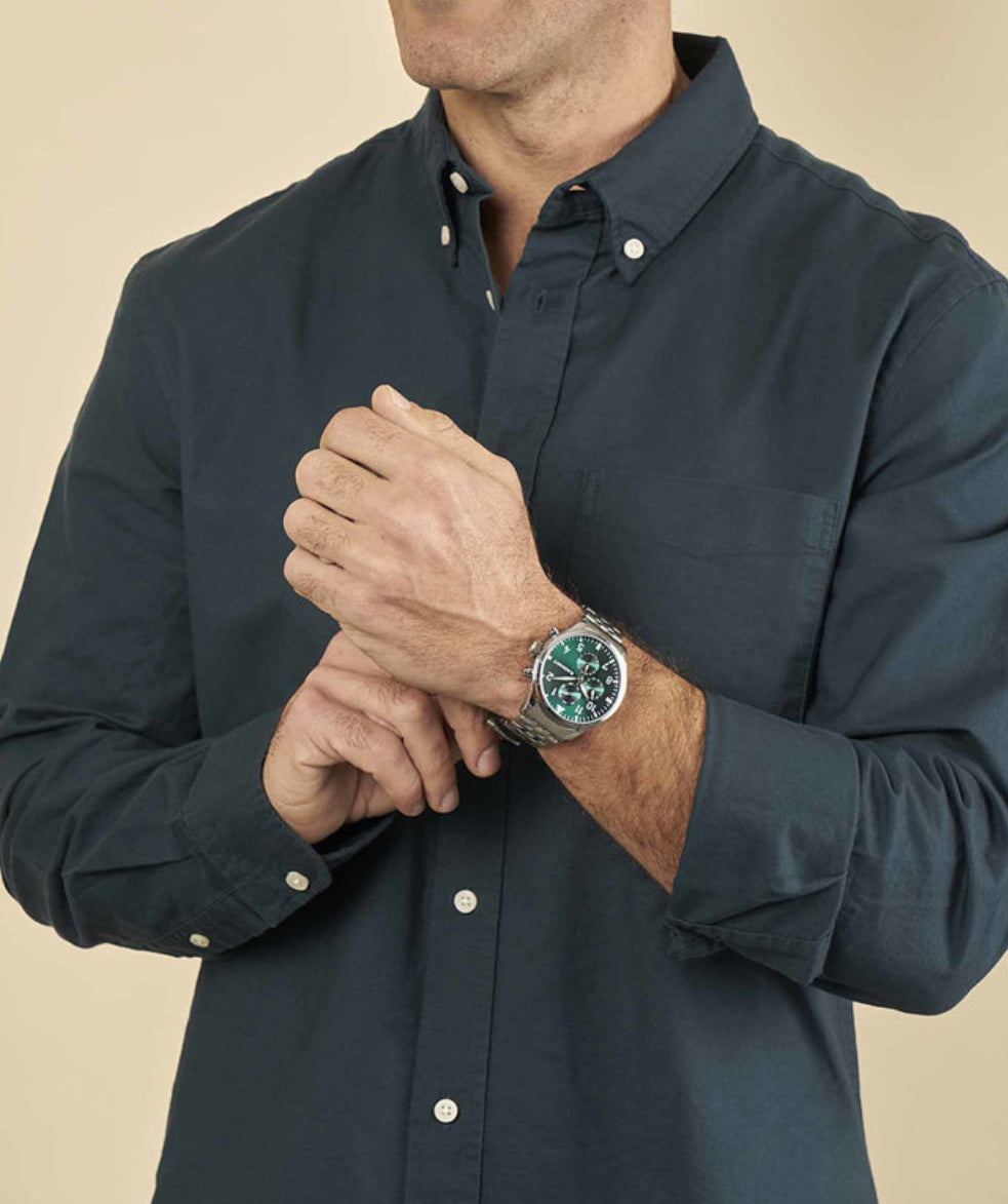 CAIMAN 43MM MULTI GREEN DIAL SS BRACELET
