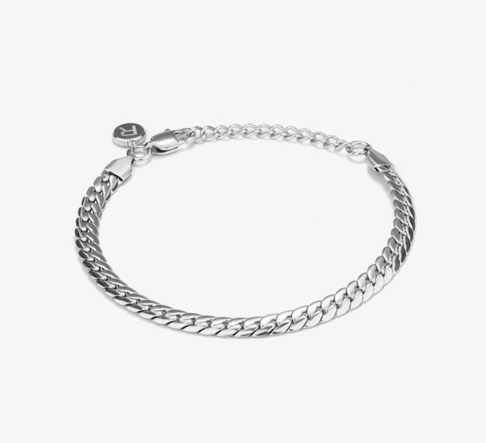 Brazalete Hombre Flat Padlock Plata