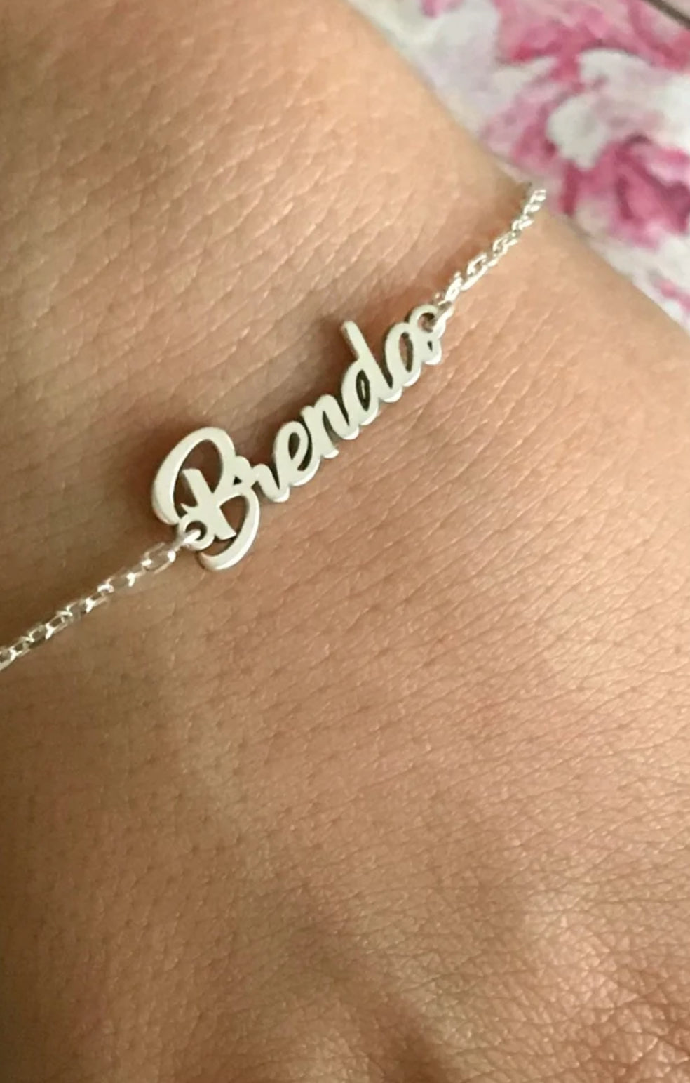 Pulsera personaliza en plata con nombre