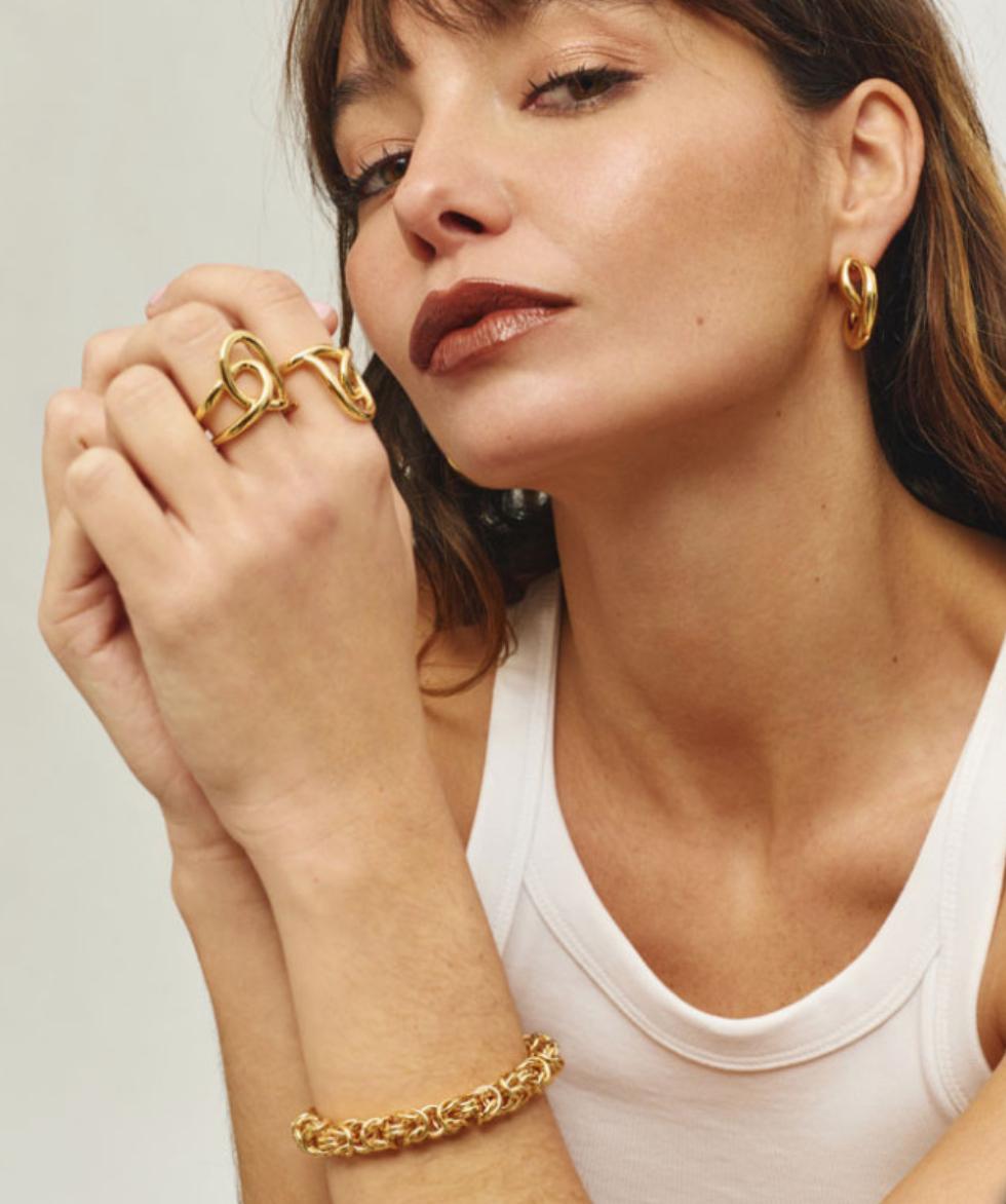 Pendientes Mujer Blake Twist Oro