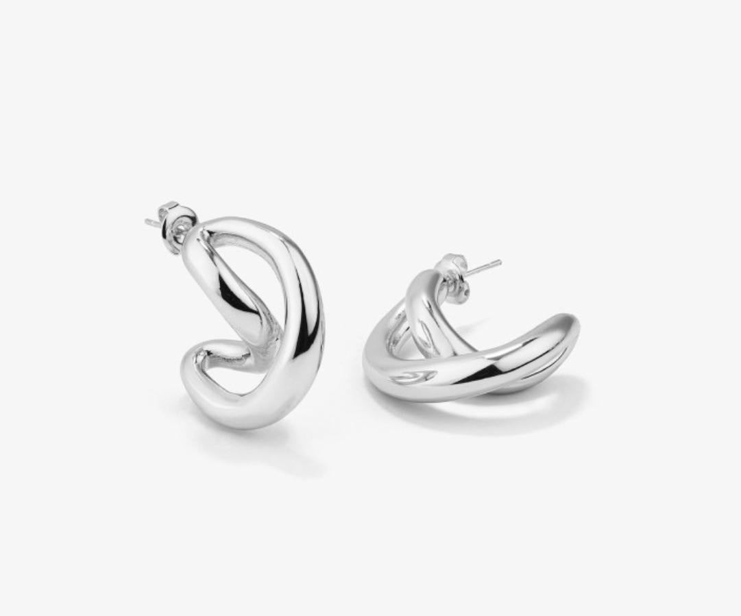 Pendientes Mujer Blake Twist Plata
