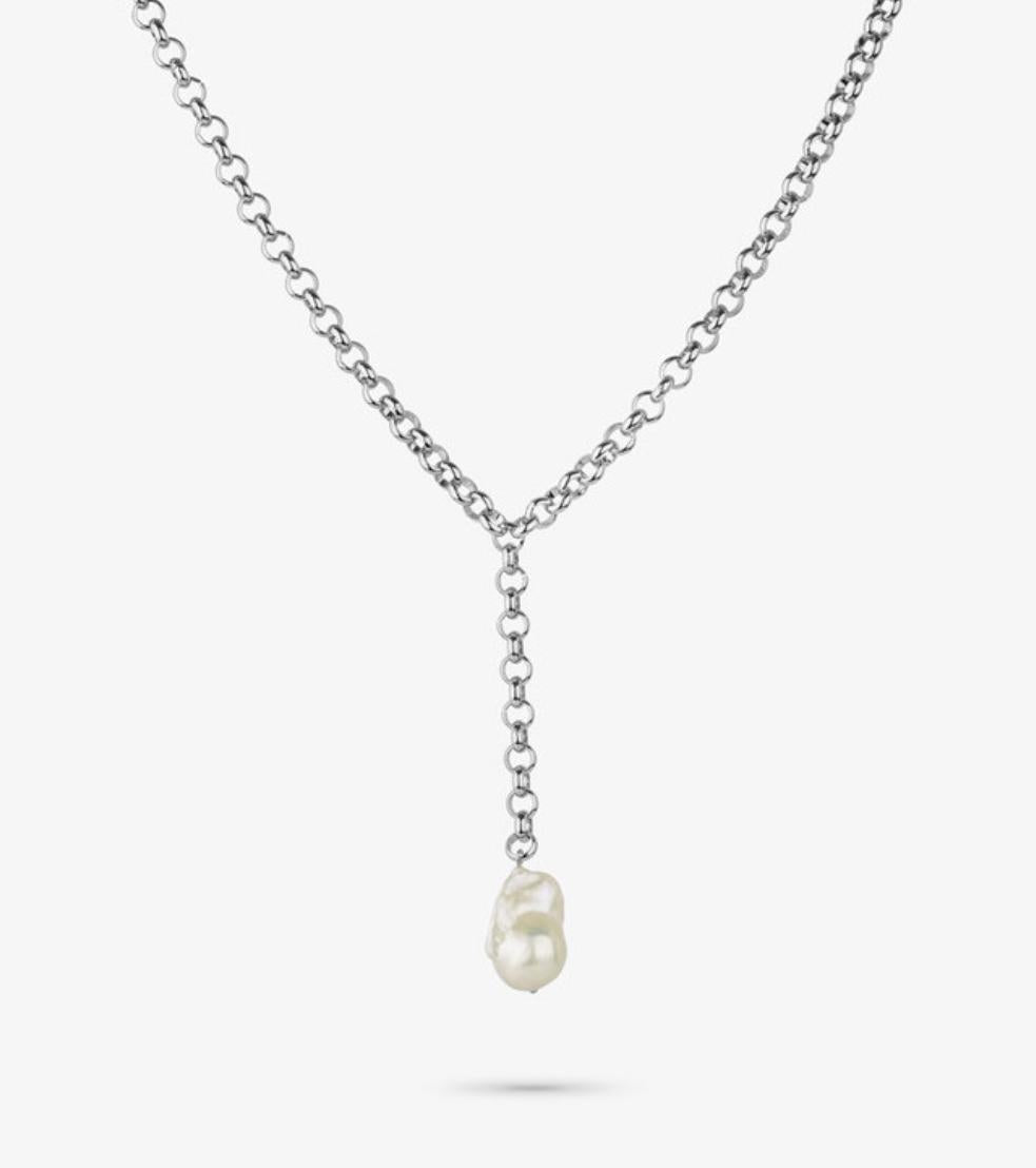 Collar Mujer Largo Emily Plata