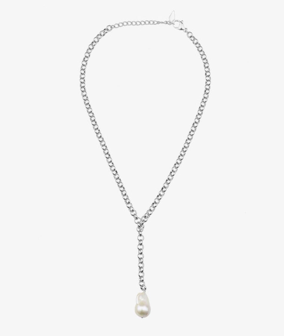 Collar Mujer Largo Emily Plata