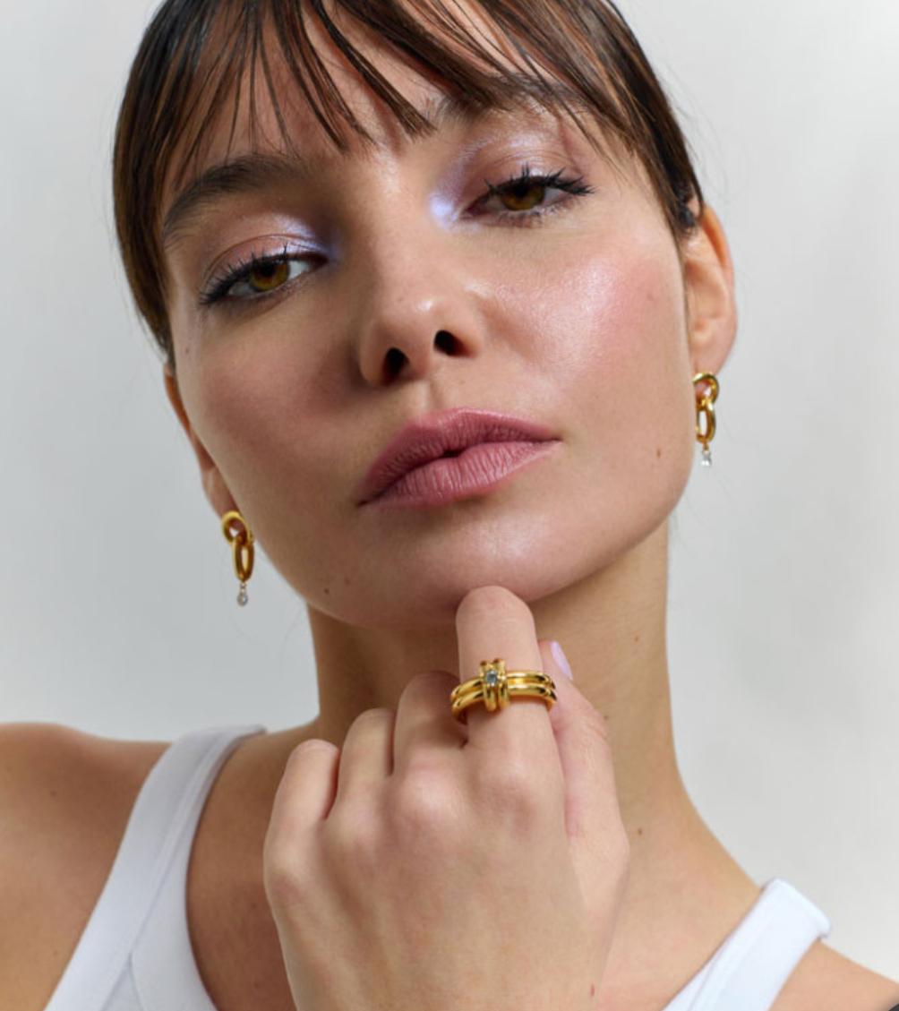 Pendientes Mujer Zendaya Loop Oro