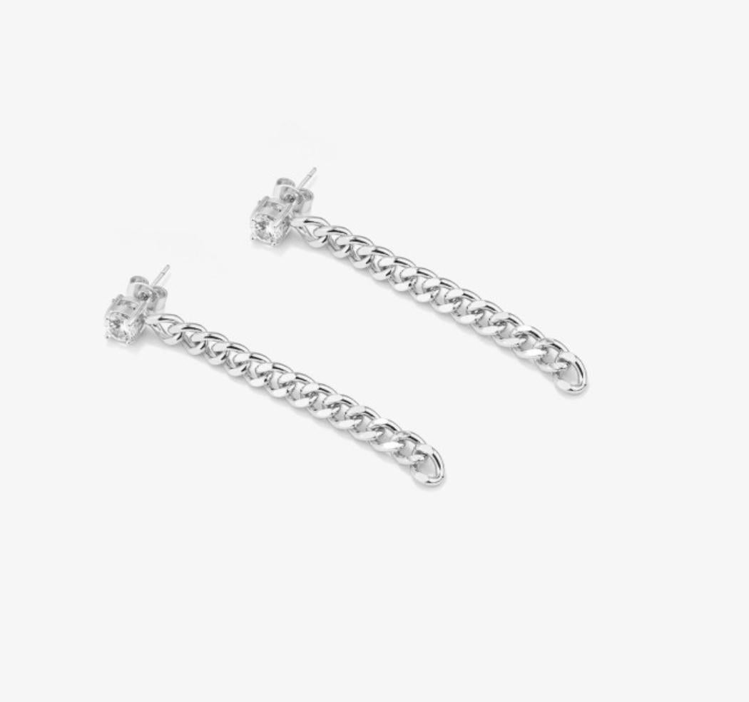 Pendientes Mujer Largos Gaga Plata