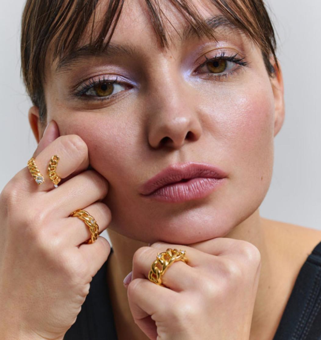Anillo Mujer Gaga Chain Oro