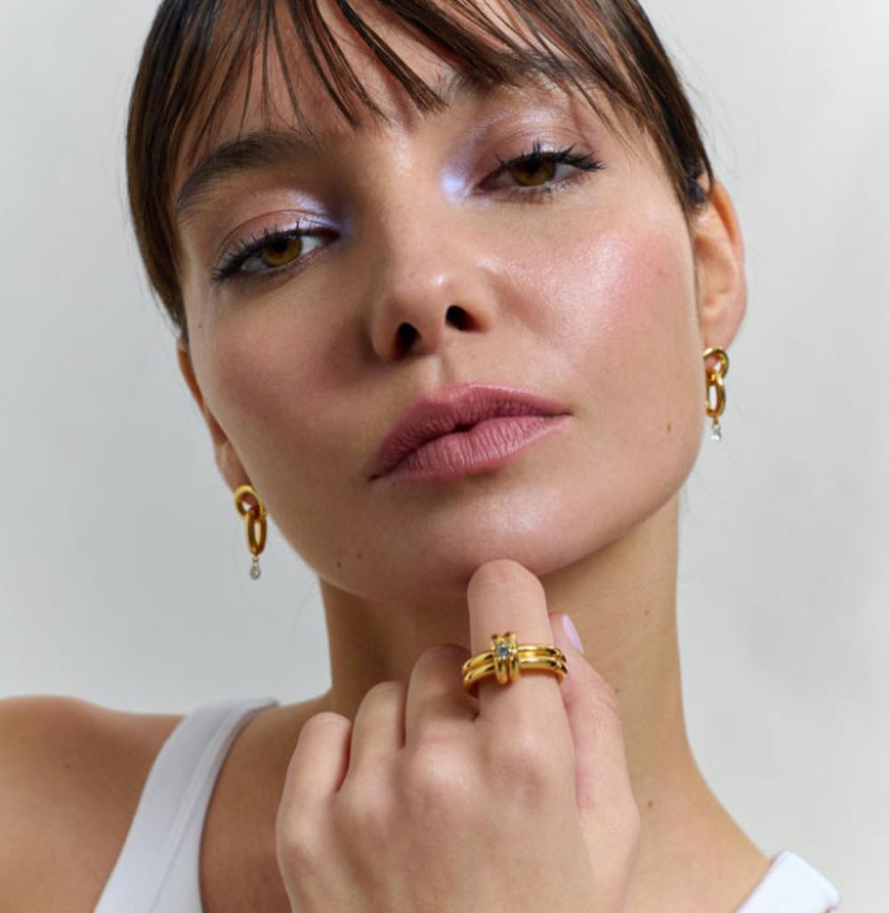 Pendientes Mujer Zendaya Loop Plata