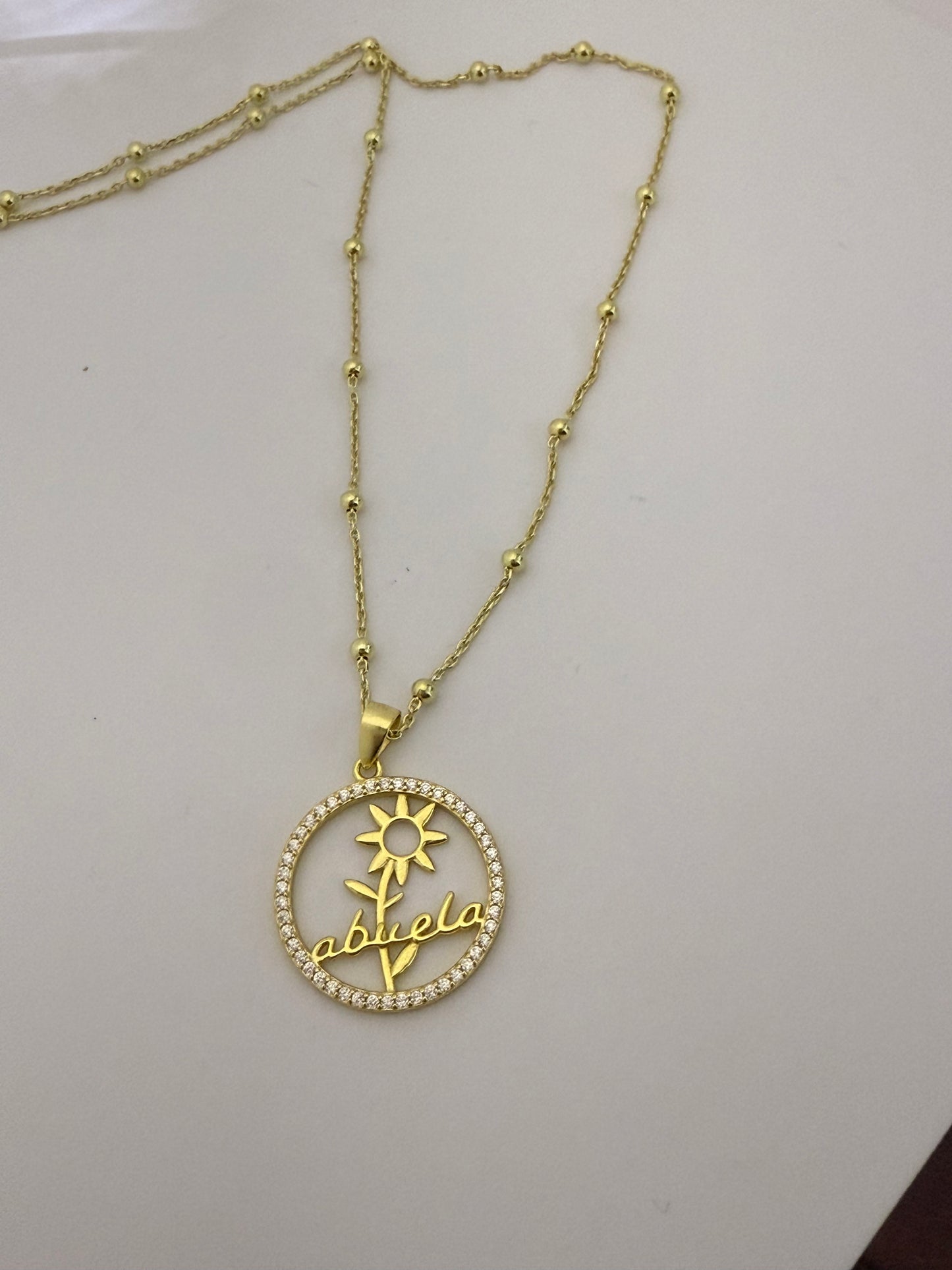 Colgante en plata con baño de oro