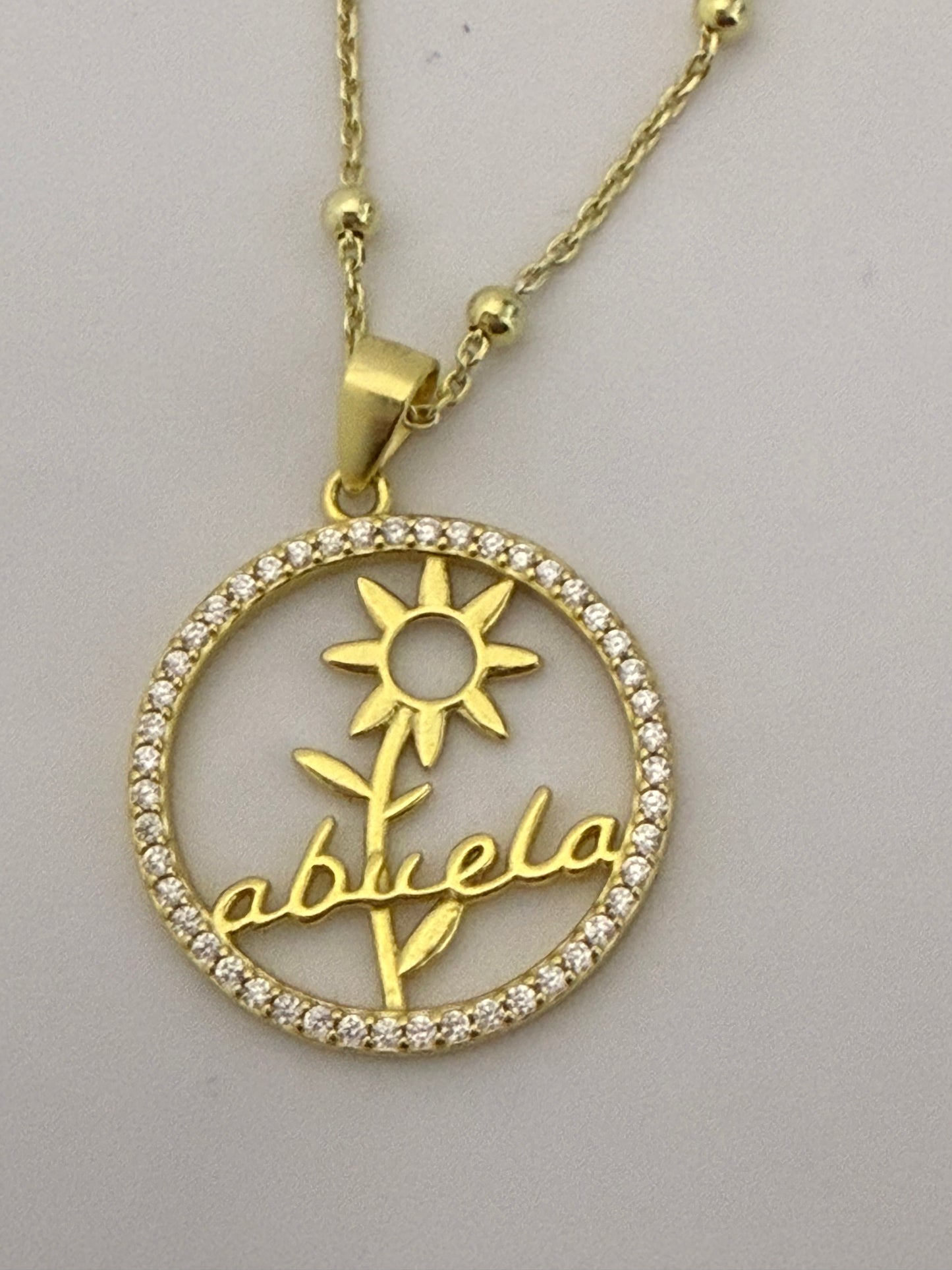Colgante en plata con baño de oro