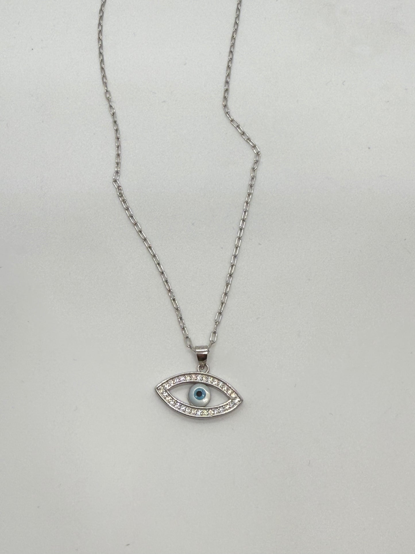 Colgante plata ojo turco