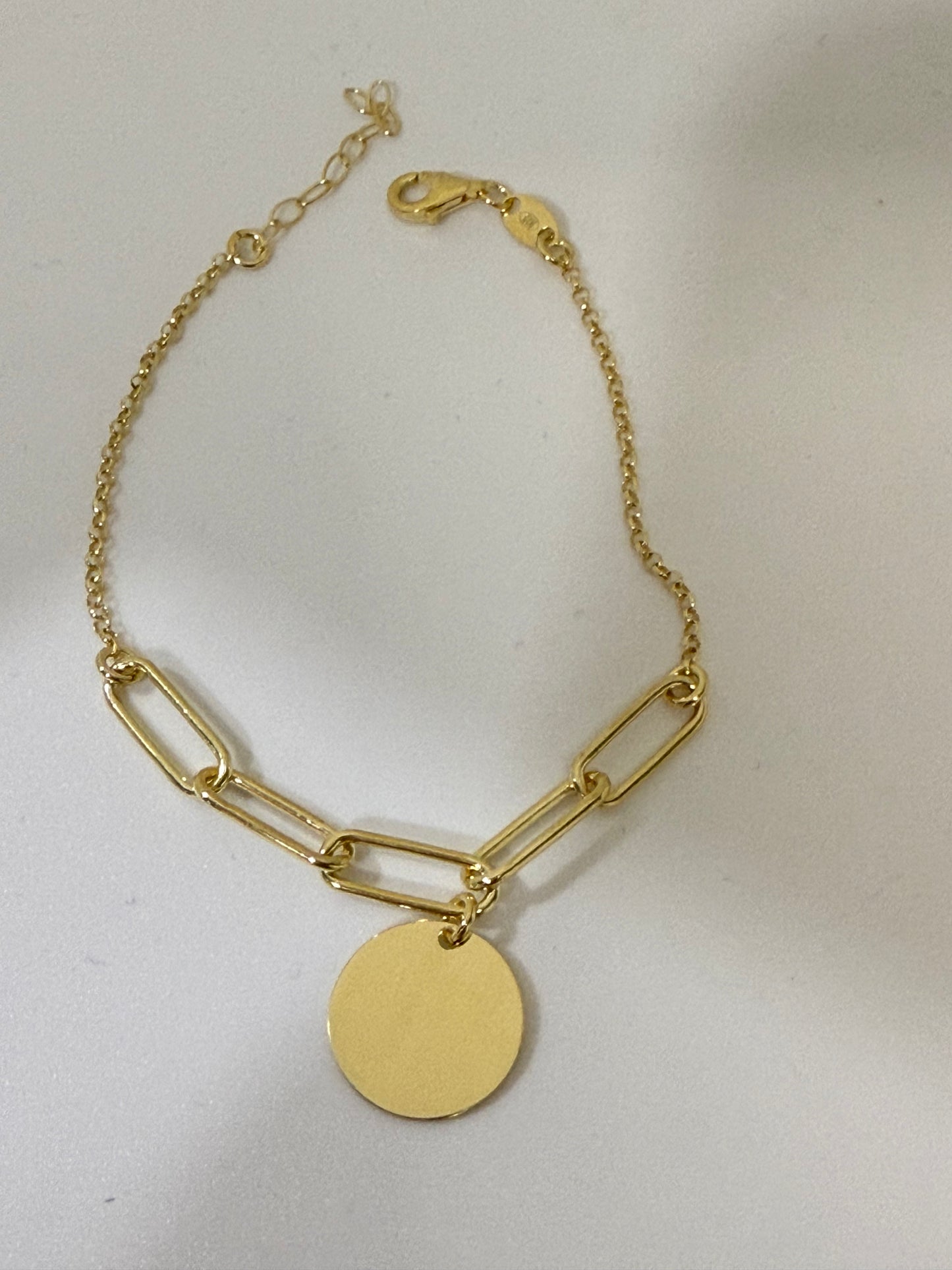 Pulsera chapa plata chapada