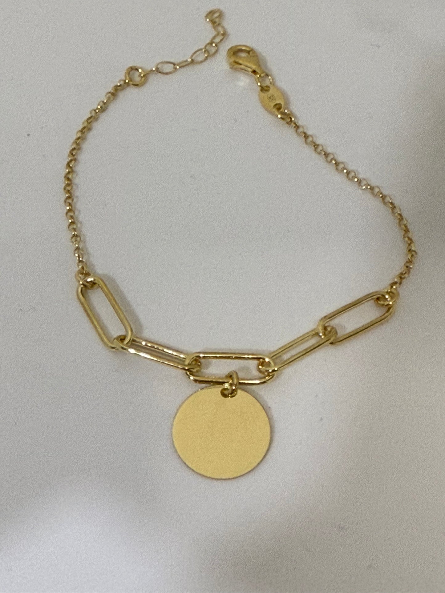 Pulsera chapa plata chapada