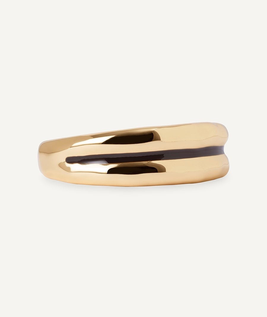 BRAZALETE DÚO HORIZONTE CON ESMALTES MARRÓN VIDAL & VIDAL
