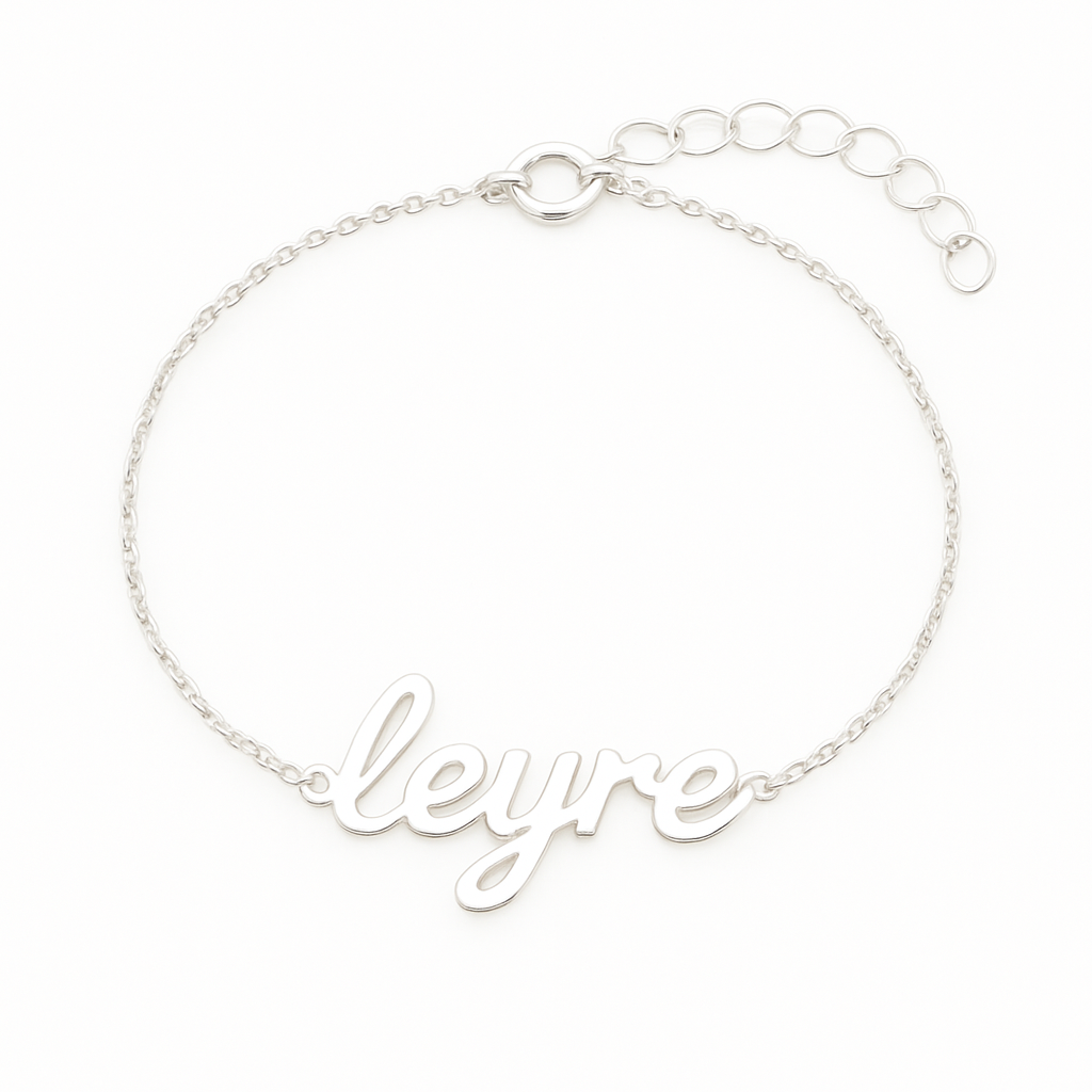 Pulsera personaliza en plata con nombre