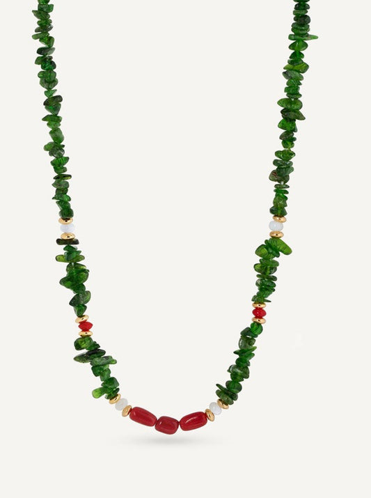 COLLAR CON PIEDRAS NATURALES MINI COMBINADAS SALADA MULTICOLOR