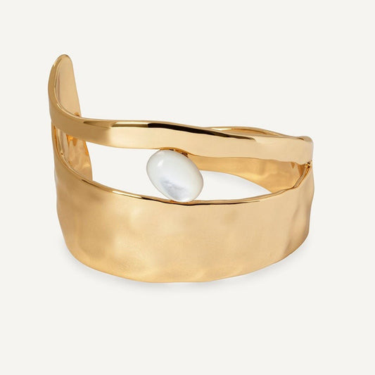 BRAZALETE IRREGULAR REFLEXE CON MADREPERLA BLANCA