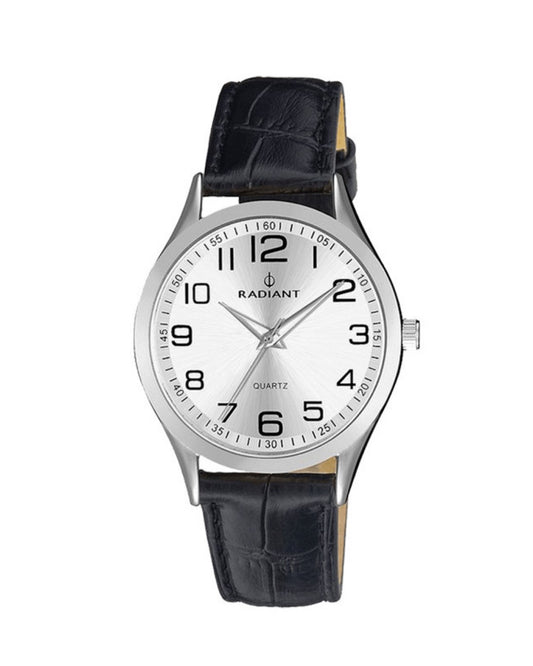 GRAND 40MM WHITE DIAL BLACK LEATHER STRA