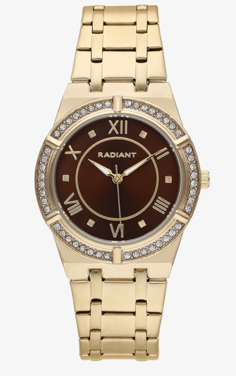 Reloj Mujer Victoria Chocolate/Dorado
