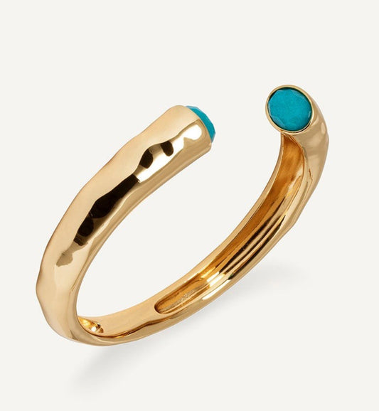 BRAZALETE RÍGIDO ILLETA CON ÁGATA TURQUESA