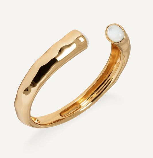 BRAZALETE RÍGIDO REFLEXE CON MADREPERLA BLANCA