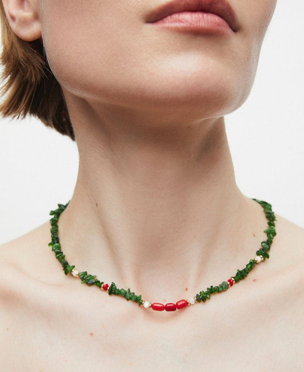 COLLAR CON PIEDRAS NATURALES MINI COMBINADAS SALADA MULTICOLOR