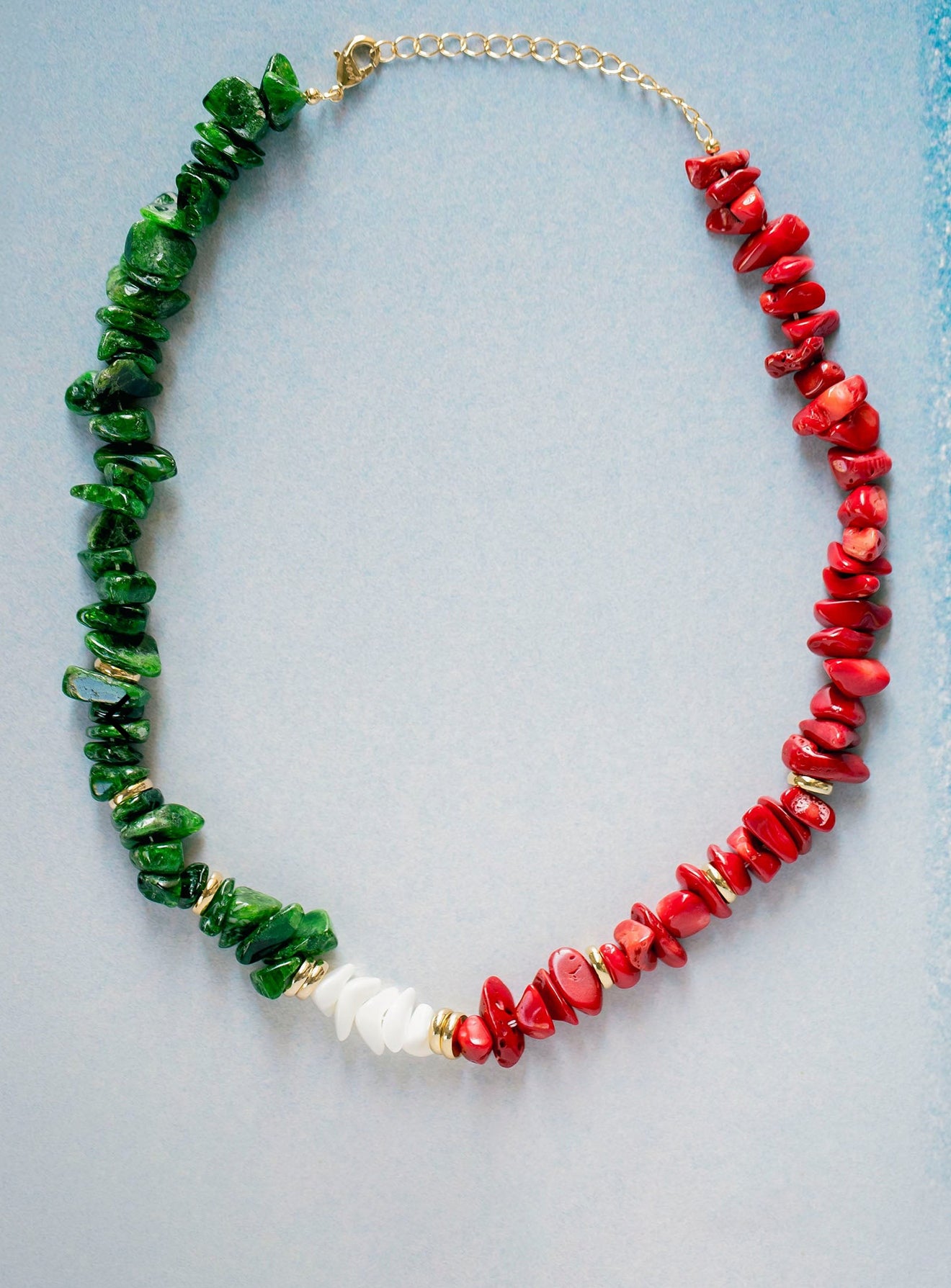 COLLAR CON PIEDRAS NATURALES COMBINADAS SALADA MULTICOLOR