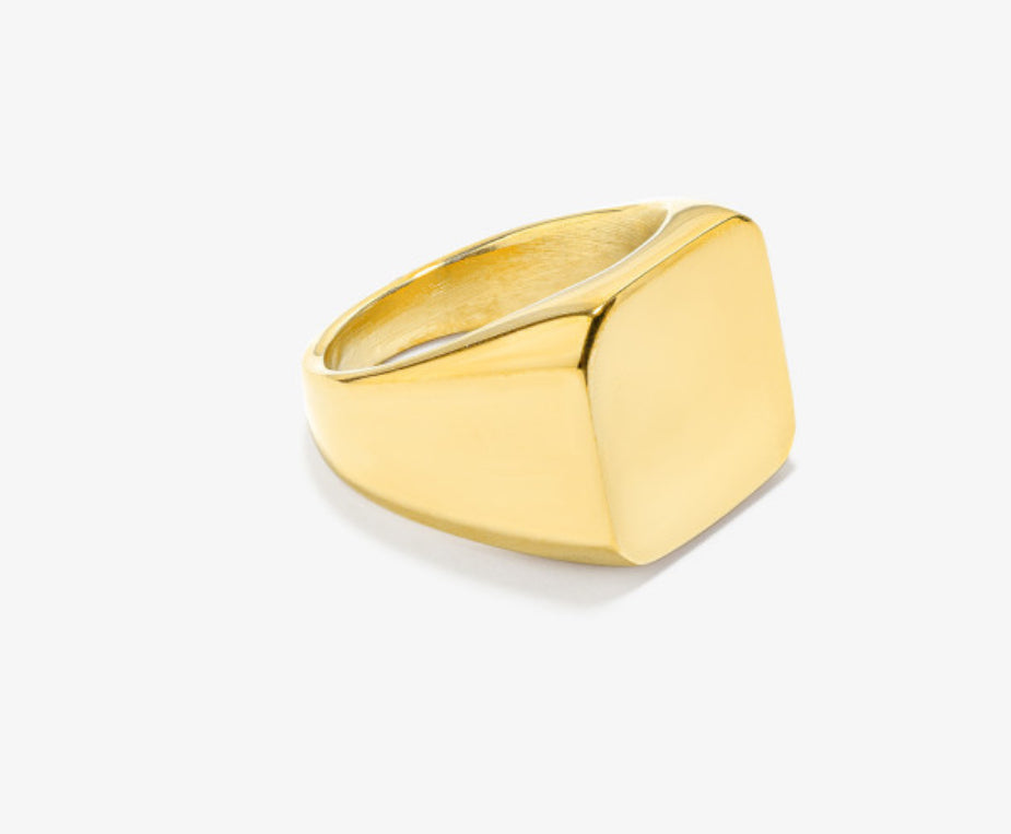 Anillo Hombre Sello Ancho Oro T26 SHINE
