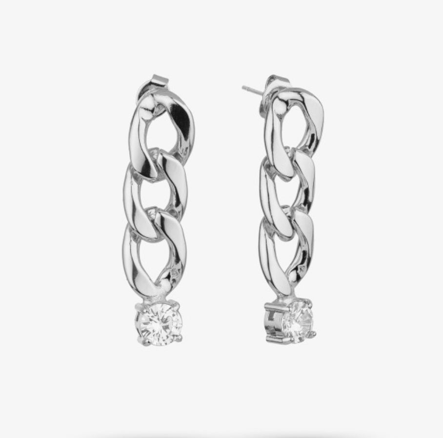 Pendientes Mujer Gaga Chain Plata
