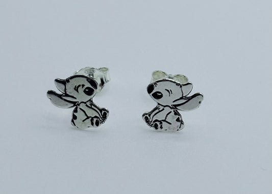 Pendientes plata muñeco stich