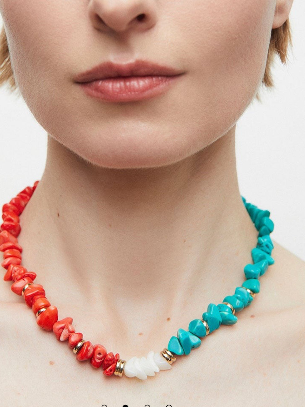 COLLAR CON PIEDRAS NATURALES COMBINADAS ILLETA MULTICOLOR