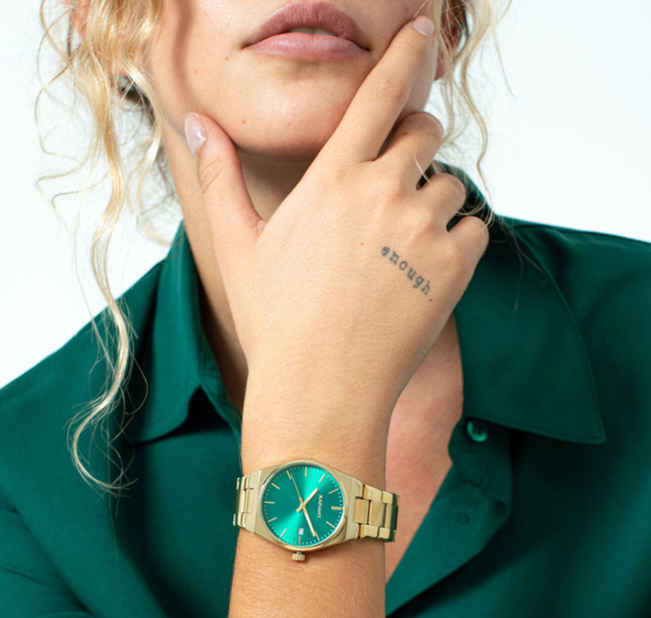 Reloj Mujer AirMini Verde/Dorado